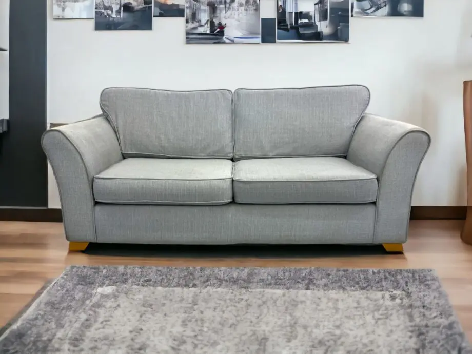 DFS Grey Blue 3 Seater Sofa