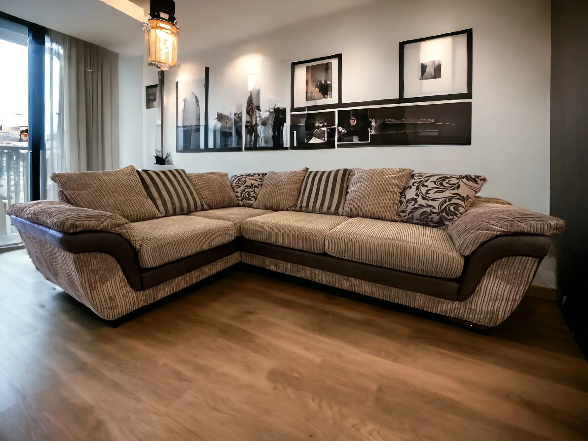 DFS Large Brown Cord Corner