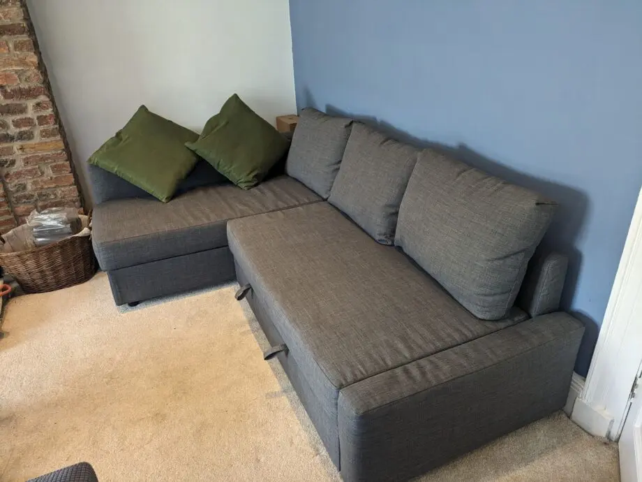 Ikea Dark Grey L-Shape Sofa Bed
