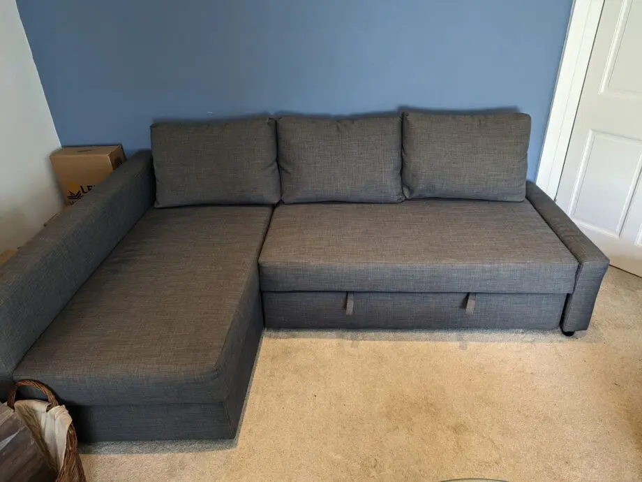 Ikea Dark Grey L-Shape Sofa Bed
