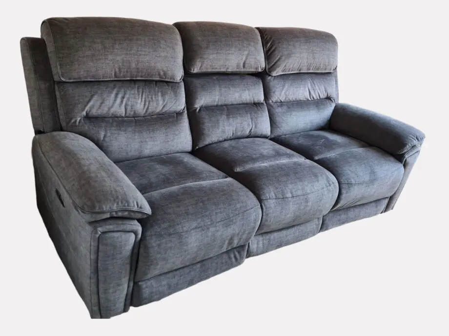 DFS 3 Seater Grey Electric Recliner with Center Console