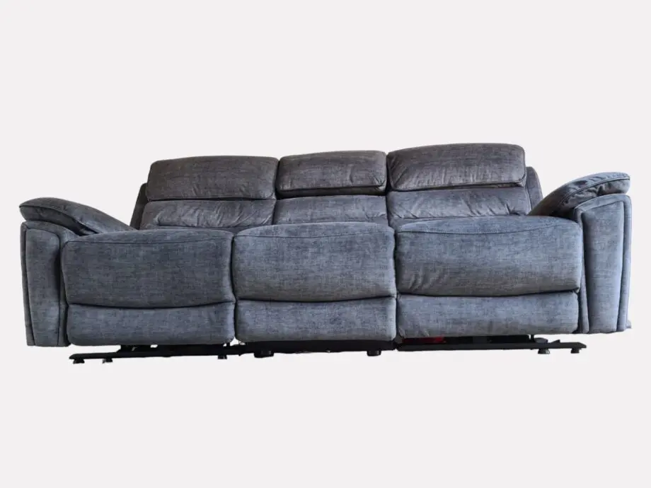 DFS 3 Seater Grey Electric Recliner with Center Console