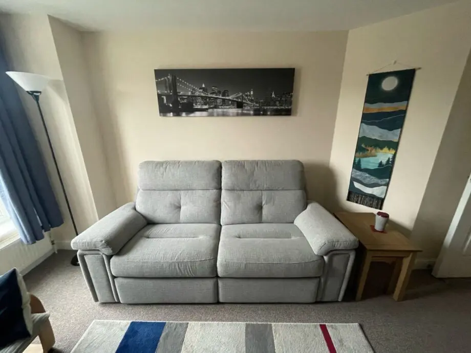SCS Grey 2 Seater Electric Recliner