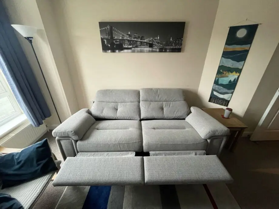 SCS Grey 2 Seater Electric Recliner