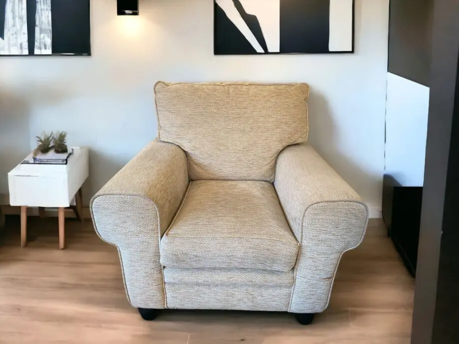 Beige/Oatmeal 3 Seater and Chair
