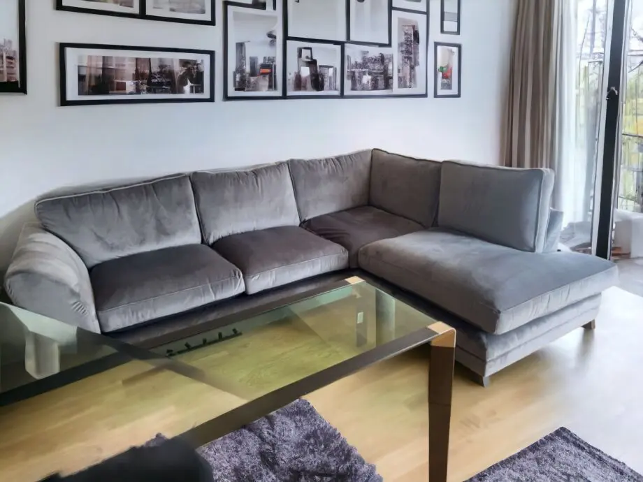 DFS Grey 3 Seater and Corner Sofa