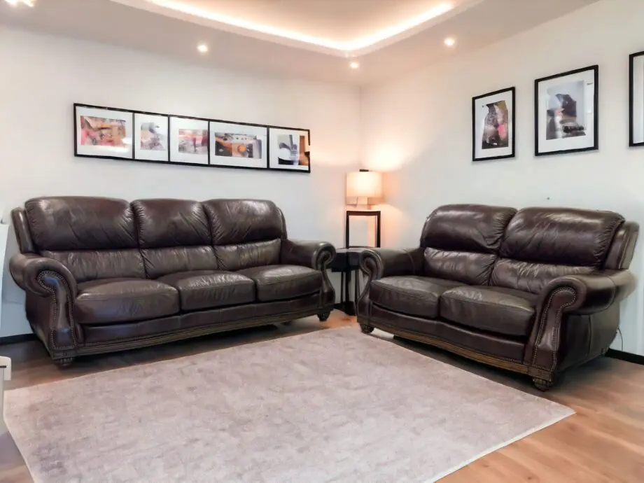 DFS 3 and 2 Seater Leather