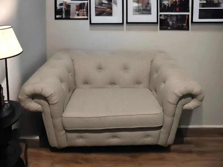 DFS Grey Belair Snuggle Chair