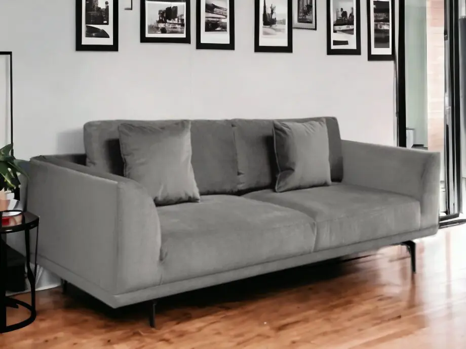 Danettu Grey 3 Seater