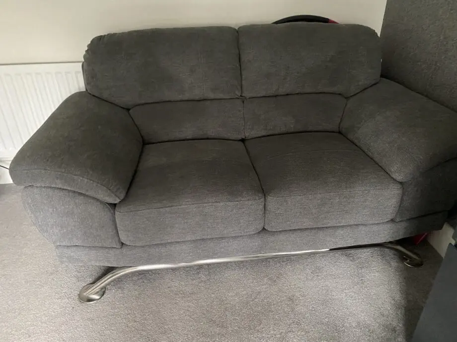 RJ leather Grey 2 & 3 Seater Sofas