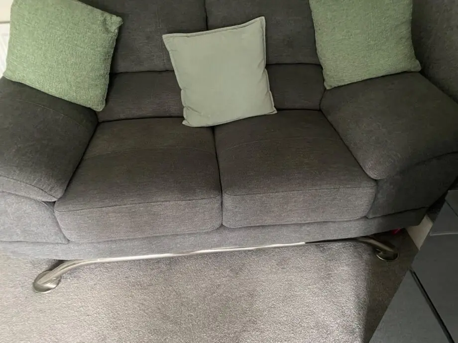 RJ leather Grey 2 & 3 Seater Sofas