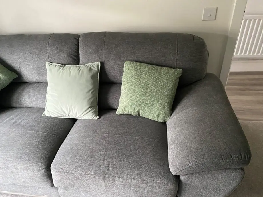 RJ leather Grey 2 & 3 Seater Sofas