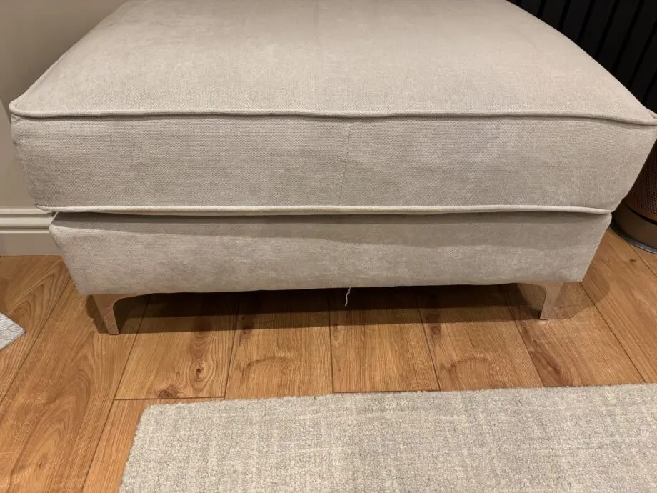 Furniture Village Grey Corner Sofa + Footstool