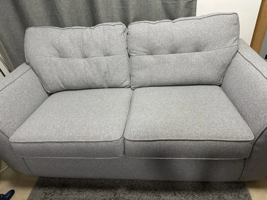 DFS Light Grey 2 and 3 Seater and Footstool