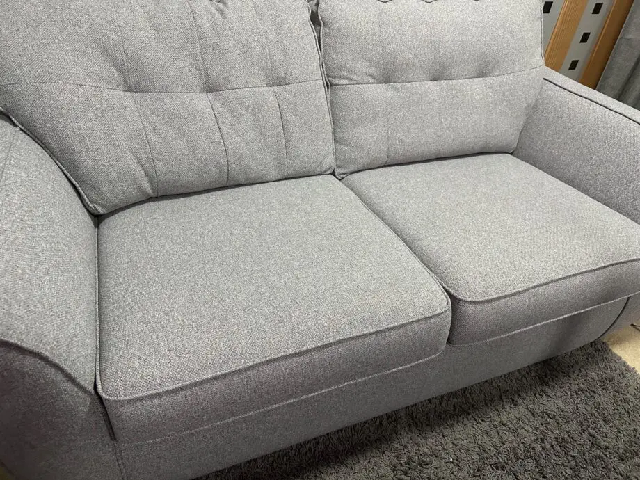 DFS Light Grey 2 and 3 Seater and Footstool