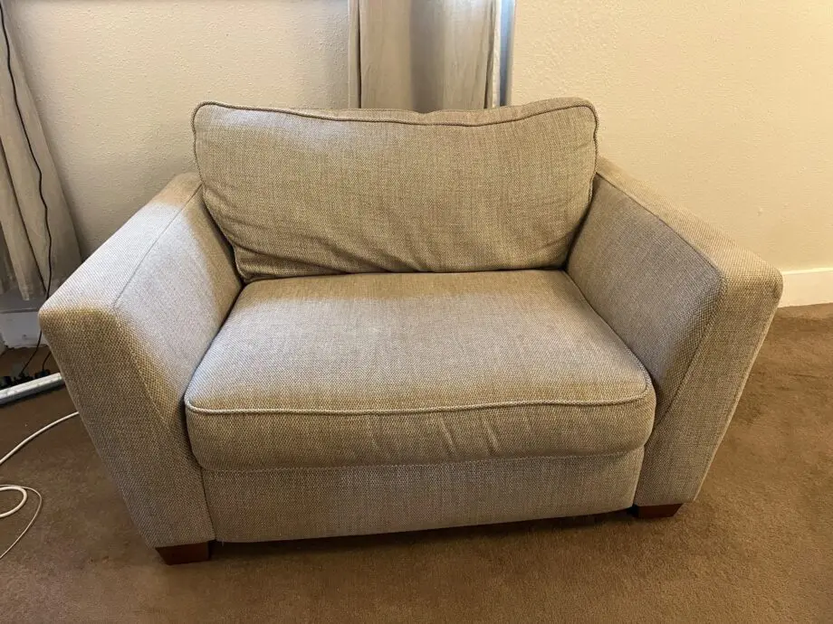 DFS Natural 3 Seater, Chair and Footstool