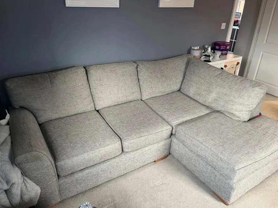 Next Light Grey Corner with Footstool