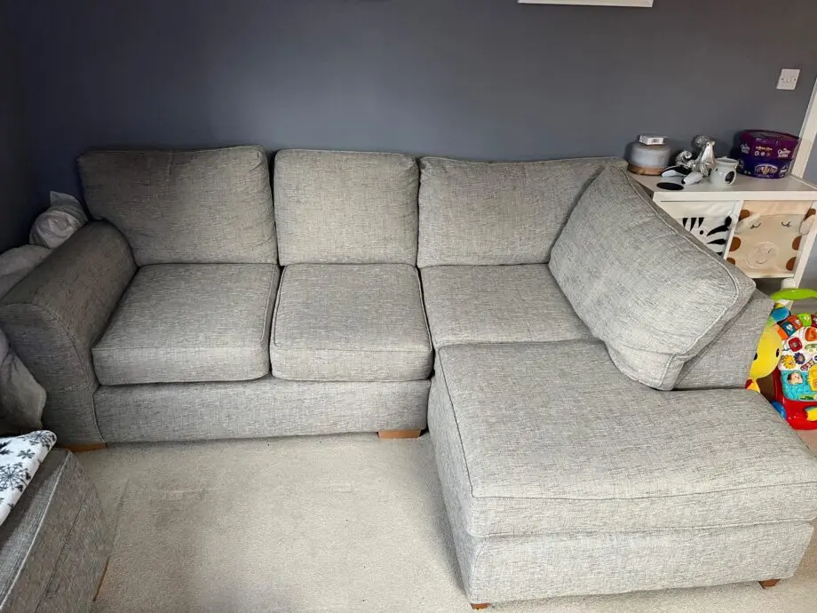 Next Light Grey Corner with Footstool