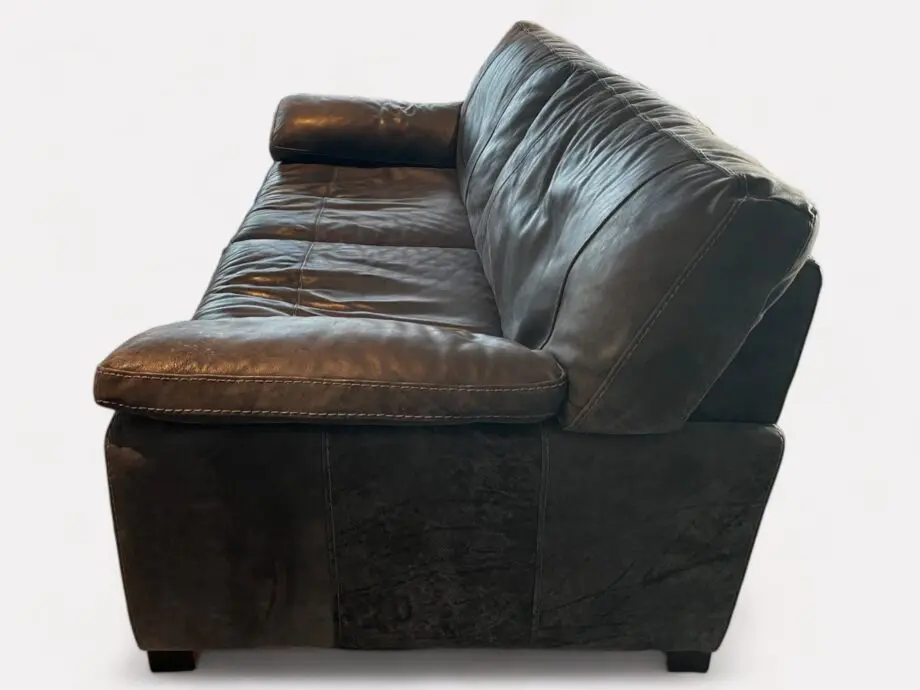 Sofology Brown Leather 4 Seater
