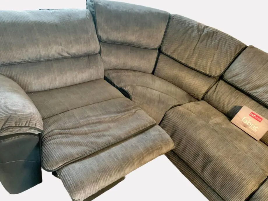 NCF Grey Corner Recliner Sofa with Cup Holders