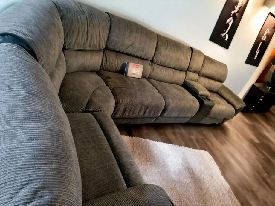 NCF Grey Corner Recliner Sofa with Cup Holders