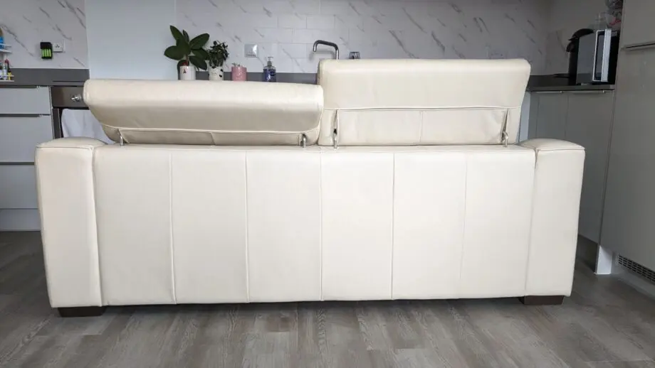 Furniture Village White 2 Seater with Adjustable Headrests