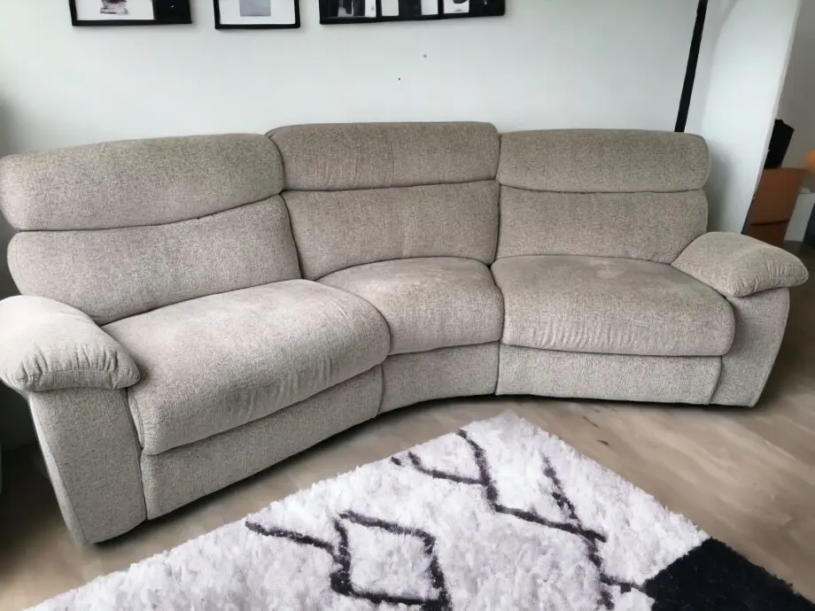 SCS Grey Curved 4 Seater