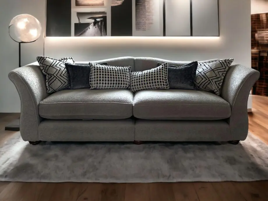 Sofology Grey 4 Seater Sofa and Cuddle Chair