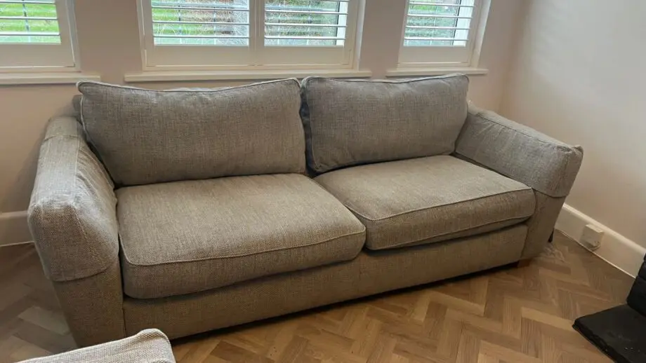 DFS Natural 3 Seater and Snuggle Chair