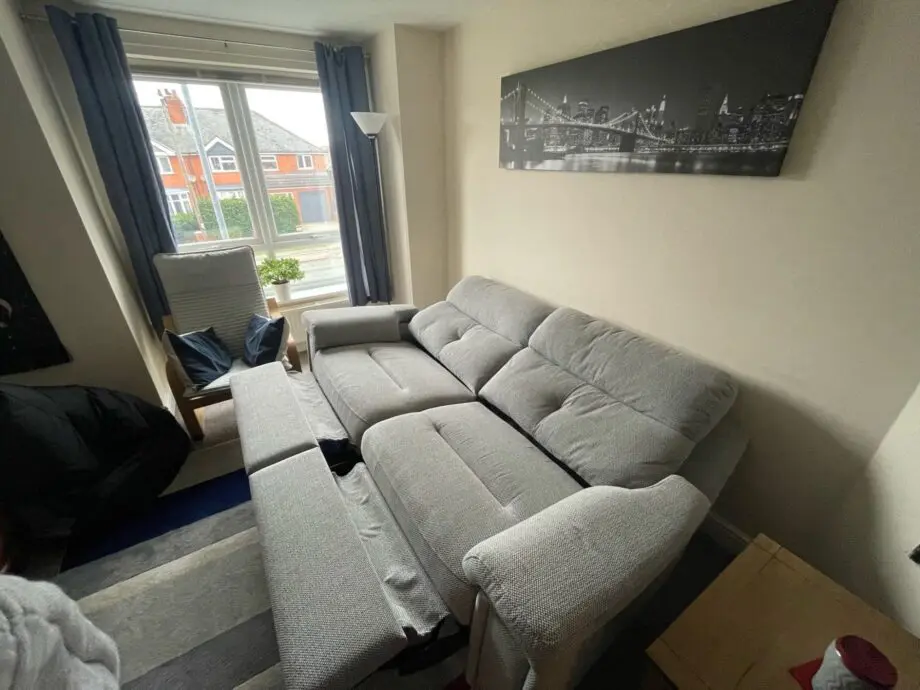 SCS Grey 2 Seater Electric Recliner