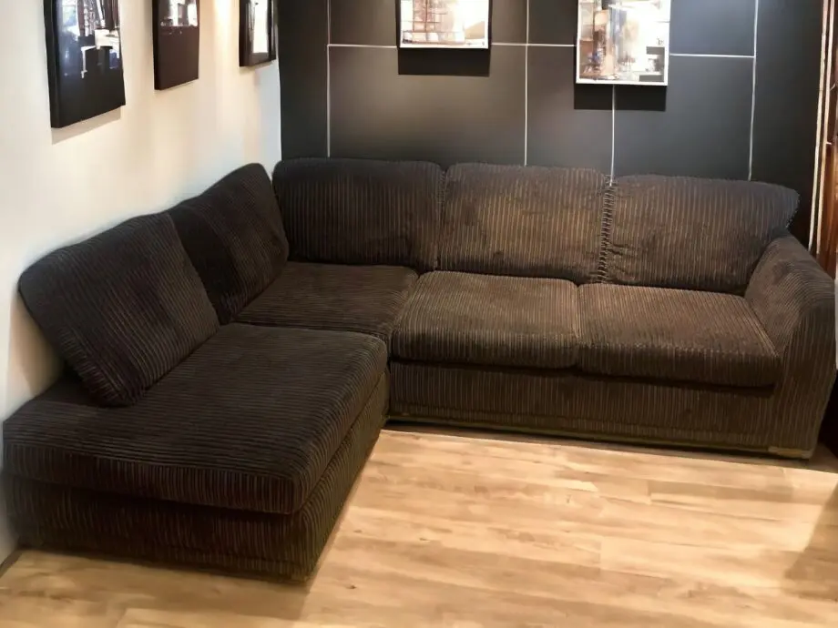 DFS Ledbury Brown Corner with Footstool