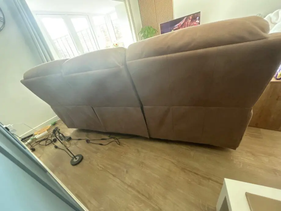Furniture Village Tan 3 Seater Electric Recliner