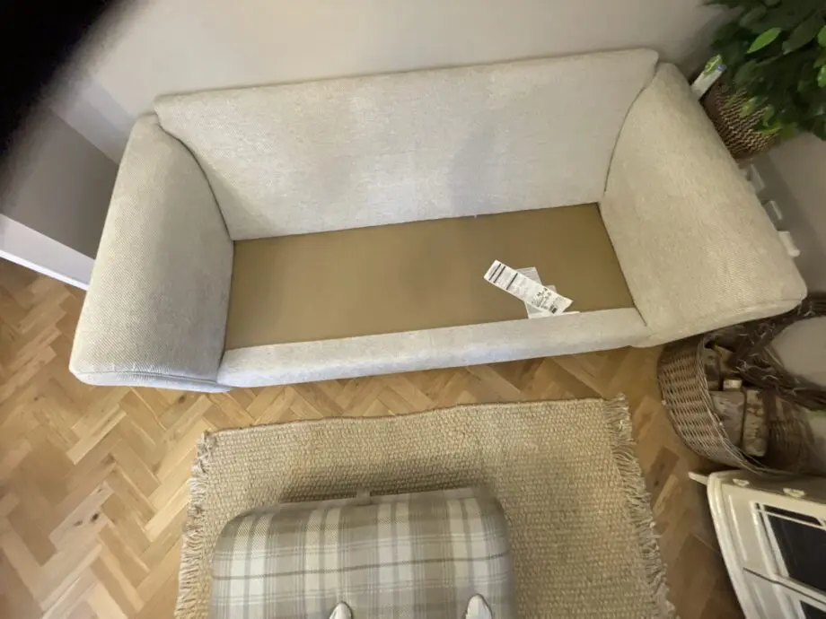 DFS Two 4 Seater Sofas and Footstool