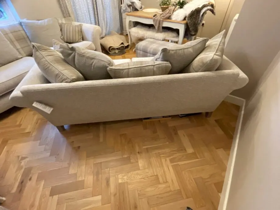 DFS Two 4 Seater Sofas and Footstool