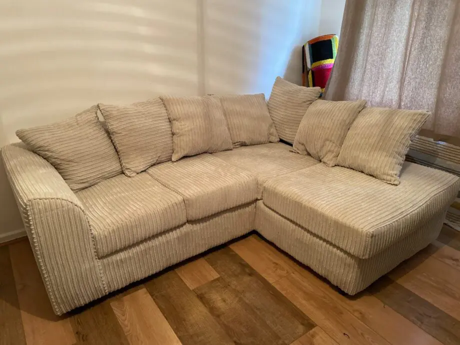 Wayfair Cream Cord Corner Sofa