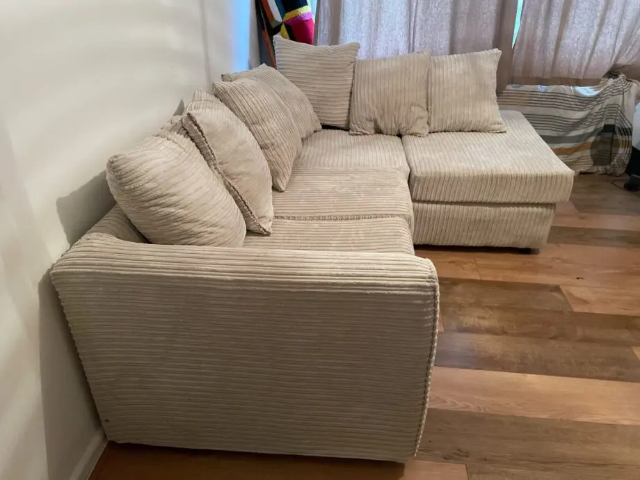 Wayfair Cream Cord Corner Sofa