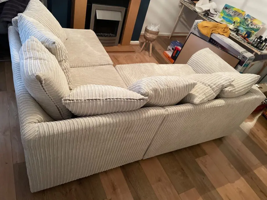 Wayfair Cream Cord Corner Sofa