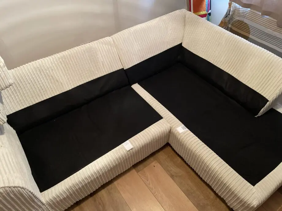 Wayfair Cream Cord Corner Sofa