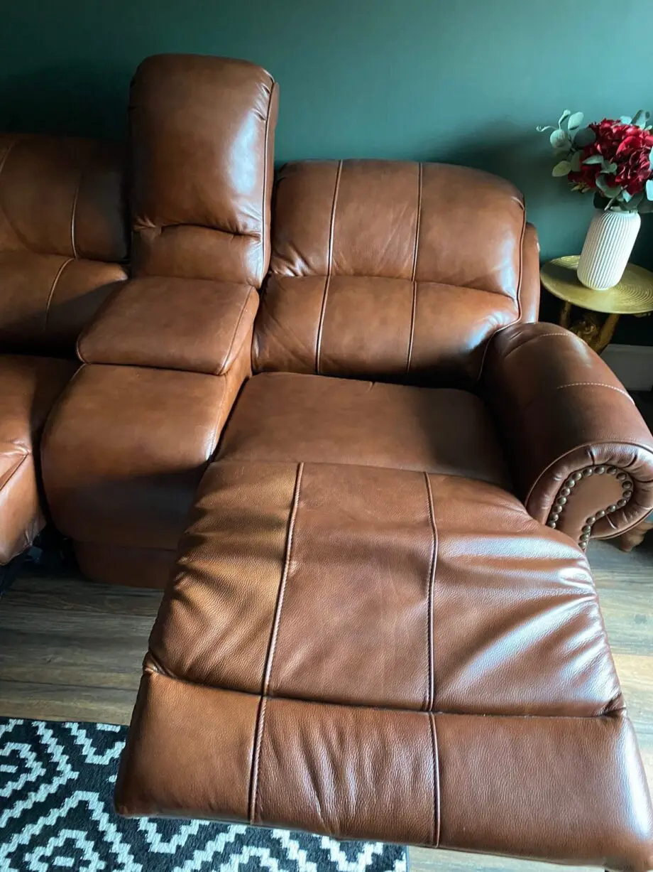 Sofology Brown Leather 2 Seater Electric Recliner