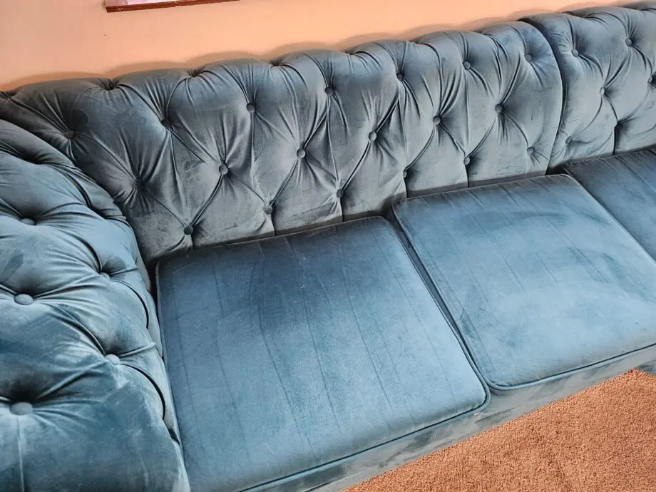 Plush Green Large Chesterfield Corner Sofa