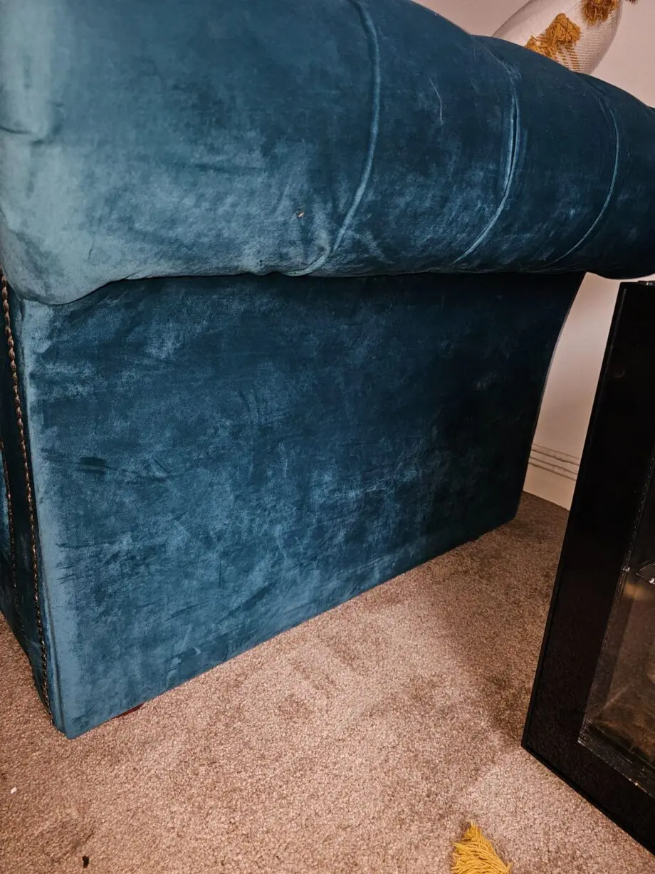 Plush Green Large Chesterfield Corner Sofa