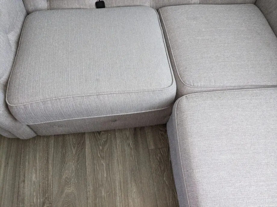 DFS Grey Chesterfield Style Corner Sofa