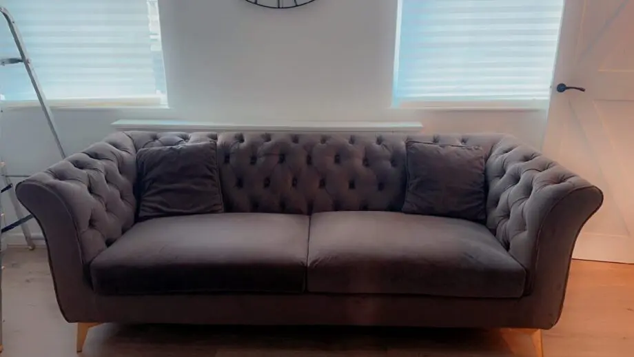 Wayfair 2 and 3 Seater Chocolate Brown Chesterfield Style