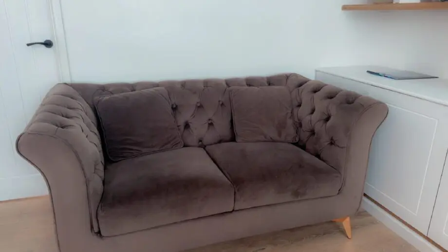 Wayfair 2 and 3 Seater Chocolate Brown Chesterfield Style