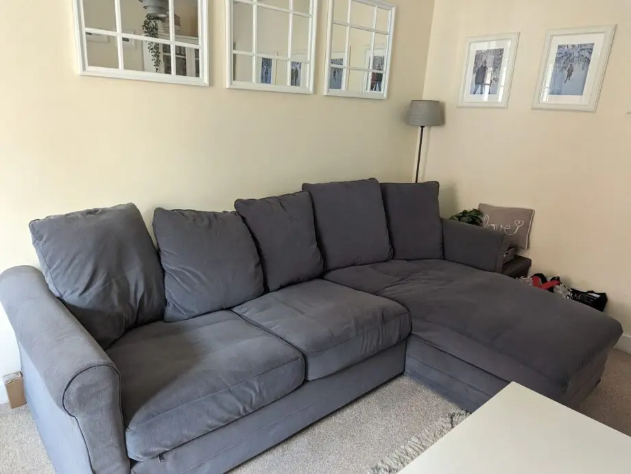 IKEA Corner Sofa With Matching Chair and Footstool