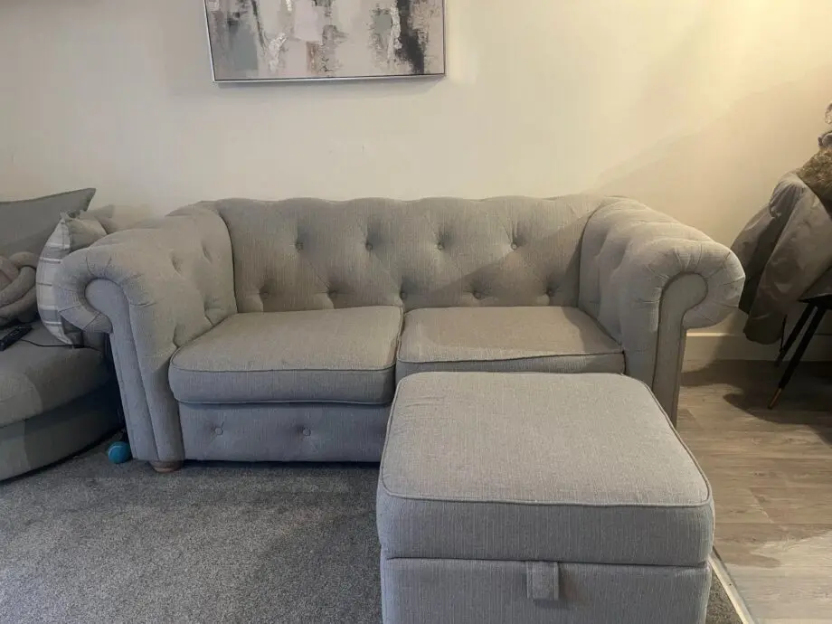 DFS Belair 2 Seater Sofa and Matching Footstool