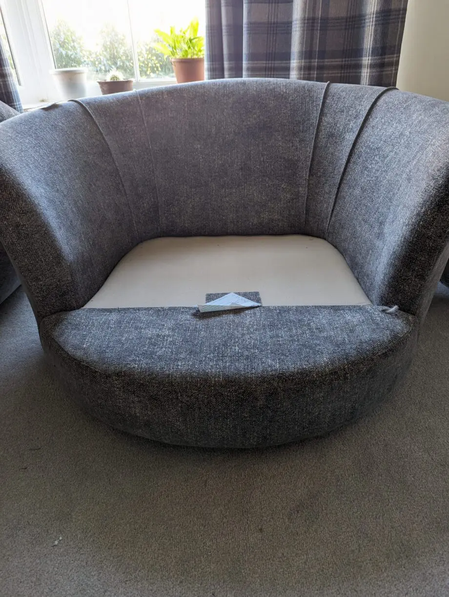 Furniture Village Grey Snuggle Chair