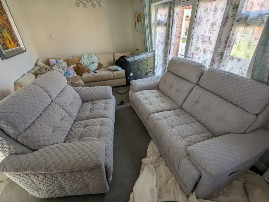 DFS Grey La-Z-Boy Rockville 3 Seater + 2 Seater