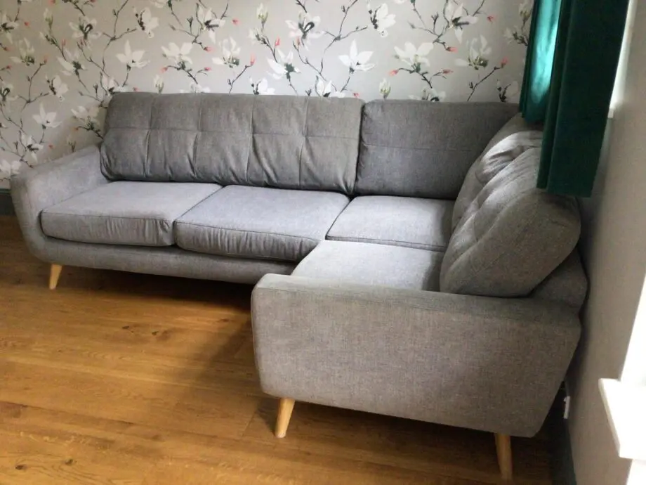 John Lewis Grey Corner with Matching 2 Seater Sofa
