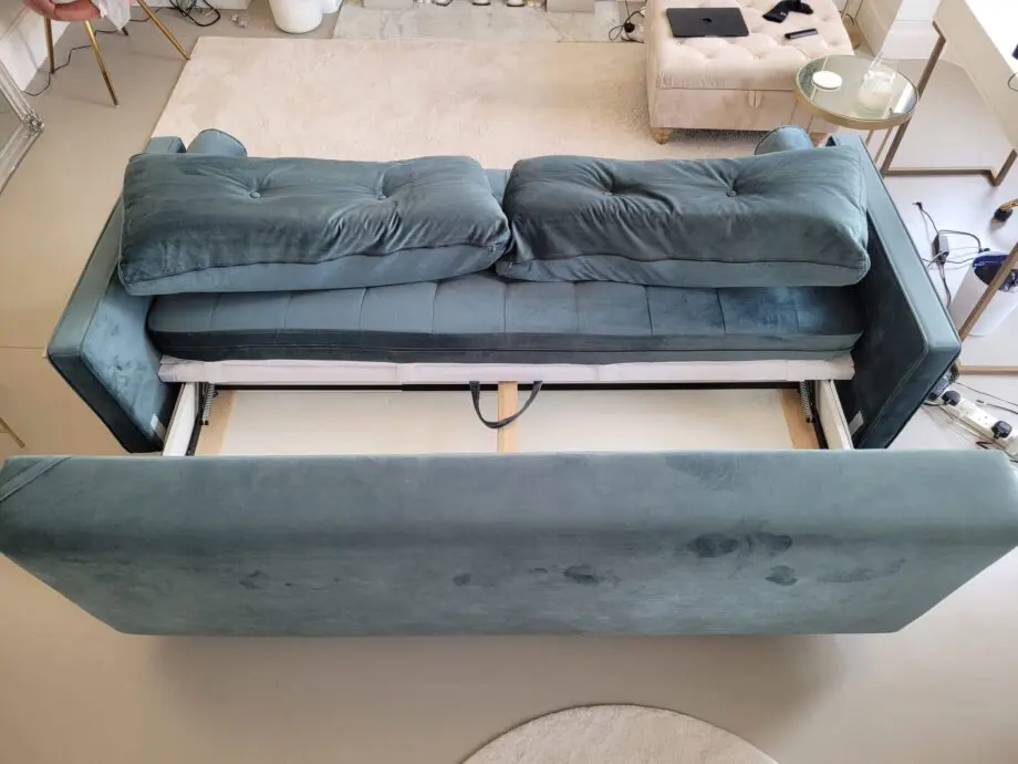 Wayfair Grey/Blue 4 Seater Sofa Bed